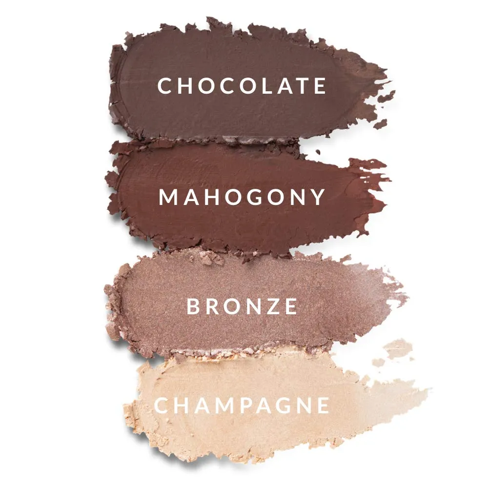 Xtreme Lashes Glideshadow Long Lasting Eyeshadow Stick Quad Collection, Cream to Powder - Compatible with Eyelash Extensions - No Powdery Fallout or Buildup Along Lash Line
