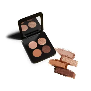 Youngblood Clean Luxury Cosmetics Natural Pressed Mineral Quad Eyeshadow, Sweet Talk | Pigmented Quad Matte and Shimmer Eyeshadow Palette Compact | Cruelty Free, Paraben Free, Gluten-free