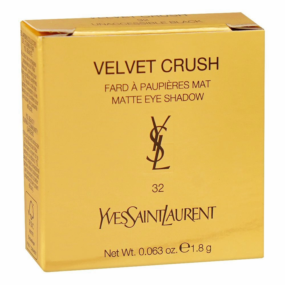 Yves Saint Laurent Velvet Crush Matte Eyeshadow, 1.8g, 32 Unaccessible Black